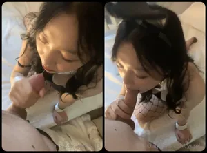 Thỏ con nứng lồn thích liếm chim to